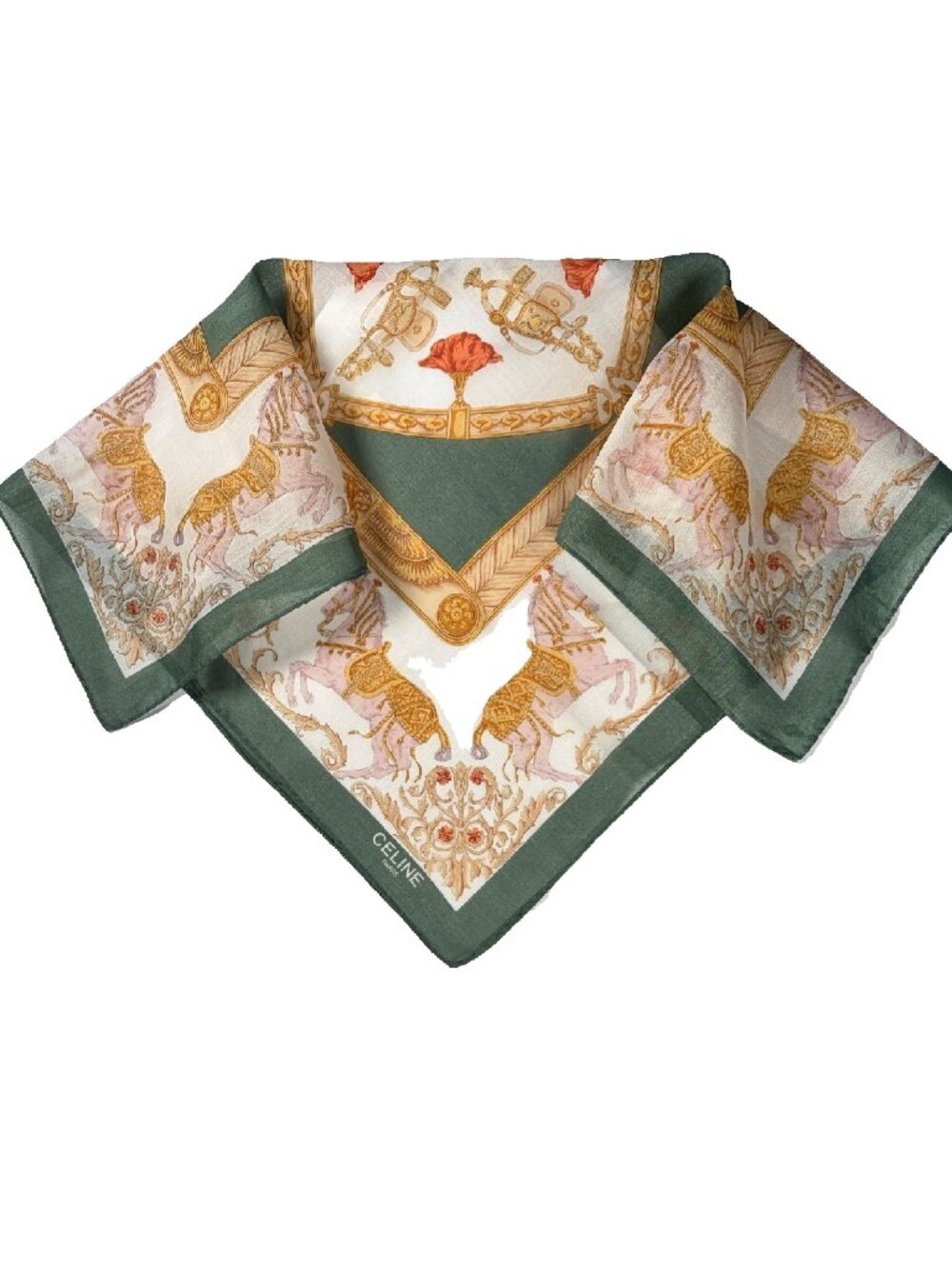 Celine Paris Vintage Equestrian Scarf